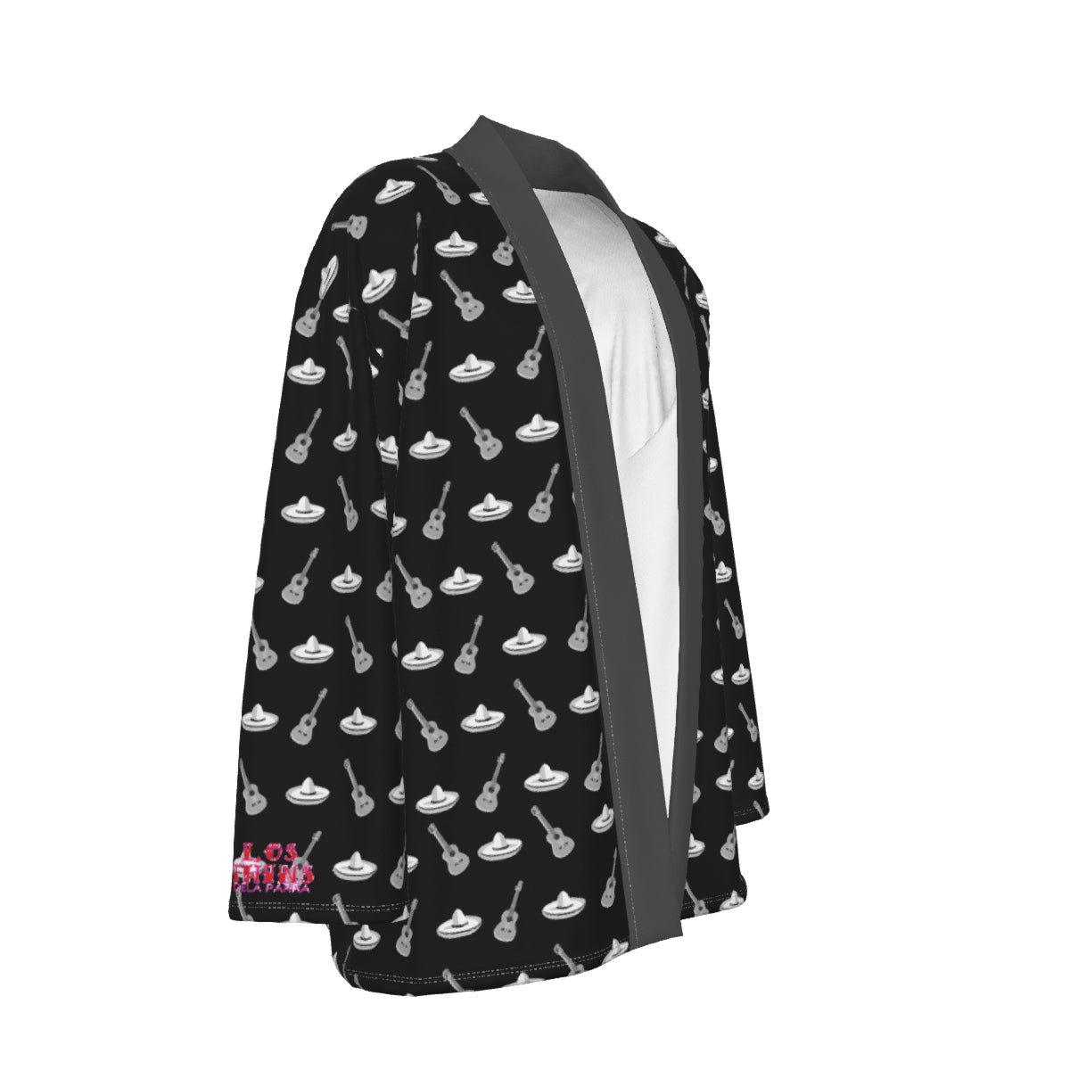 All-Over Print Men's Short Coat With Bracelet Sleeve | Cotton
