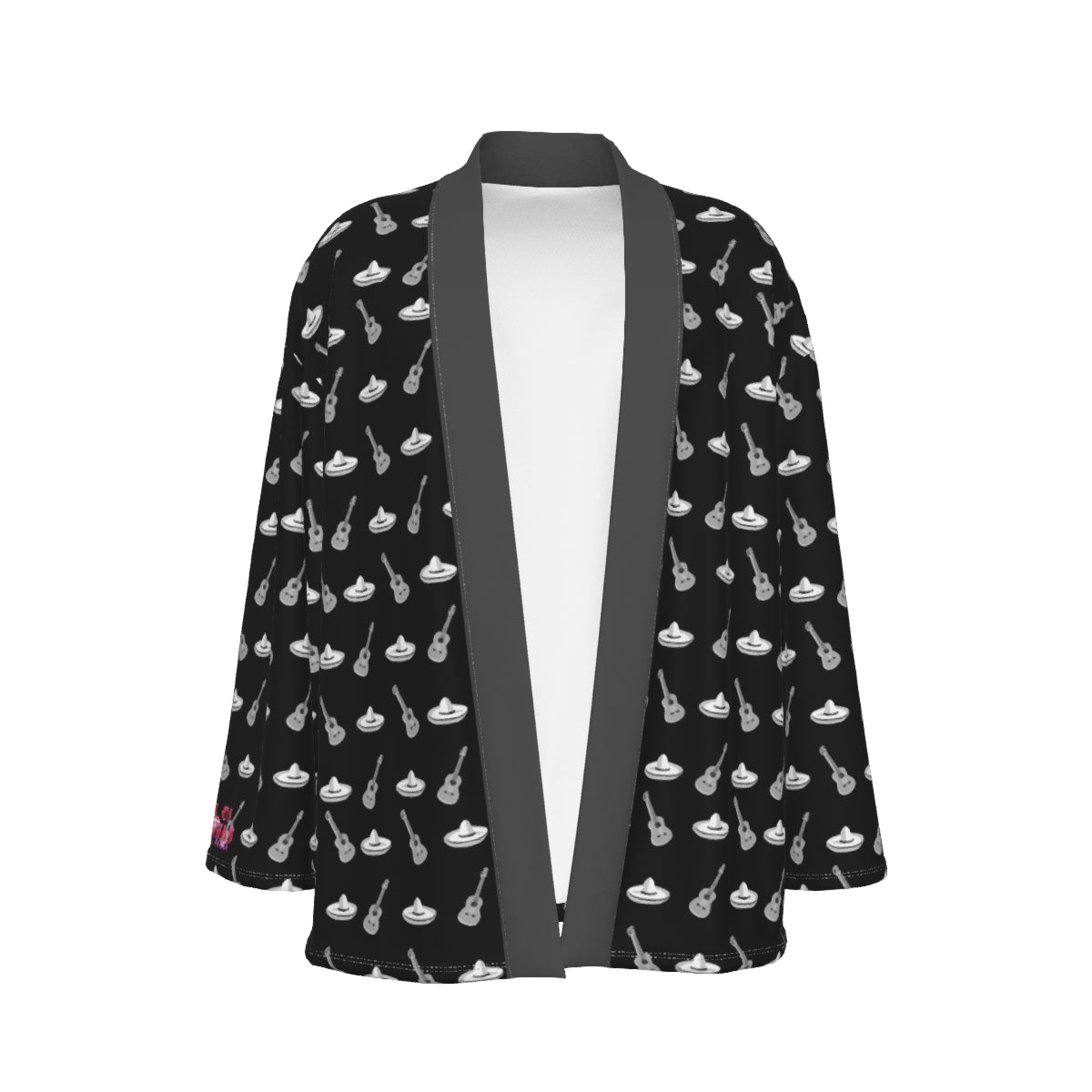 All-Over Print Men's Short Coat With Bracelet Sleeve | Cotton