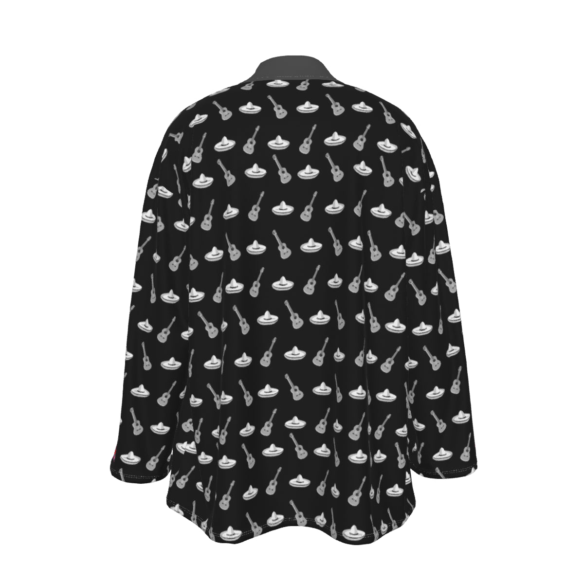 All-Over Print Men's Short Coat With Bracelet Sleeve | Cotton