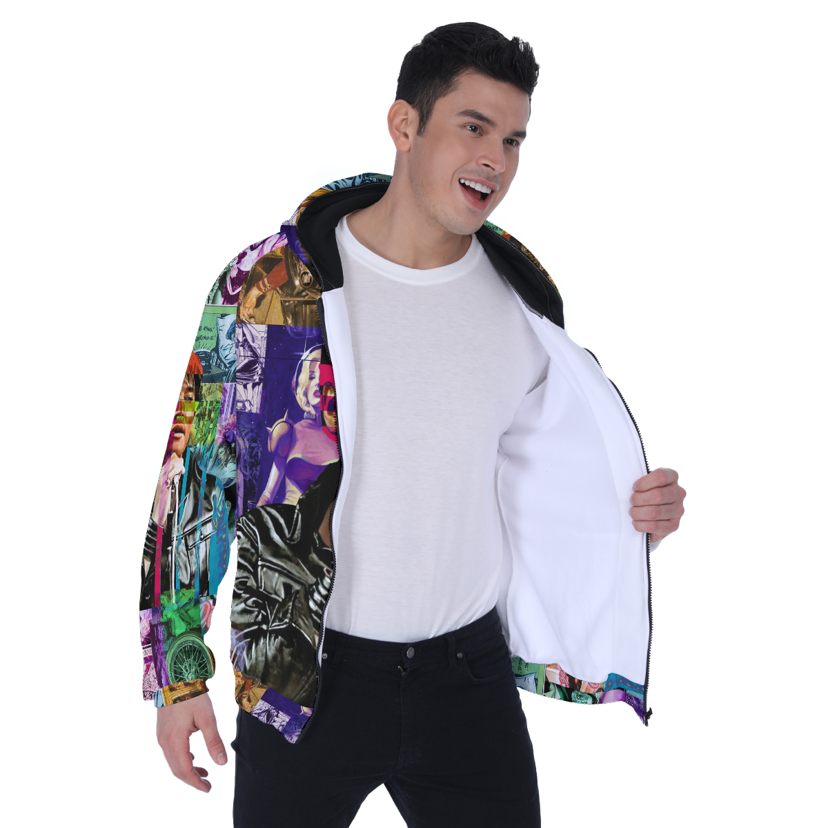 Viva La Vega Heavy Fleece Raglan Zip Up Hoodie With Pocket