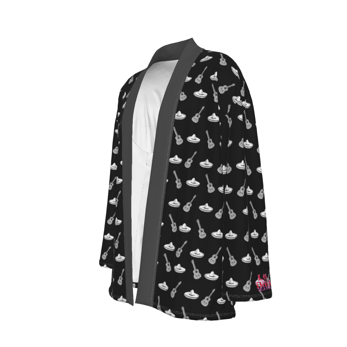 All-Over Print Men's Short Coat With Bracelet Sleeve | Cotton
