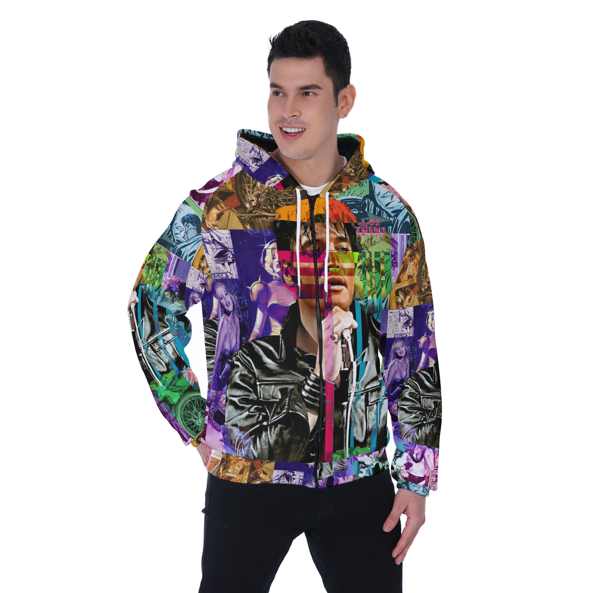Viva La Vega Heavy Fleece Raglan Zip Up Hoodie With Pocket