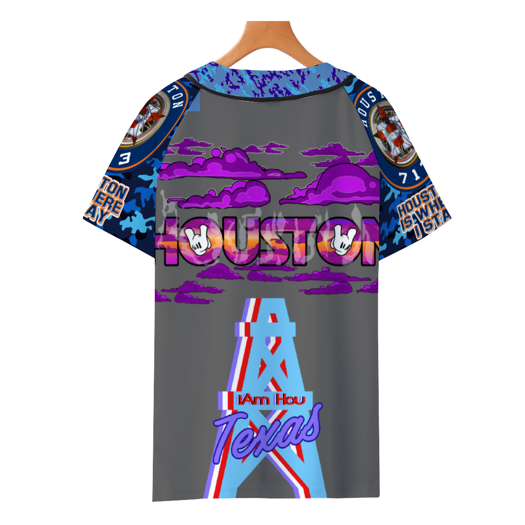 I Am Hou Unisex All Over Print Baseball Jersey Sports Jersey