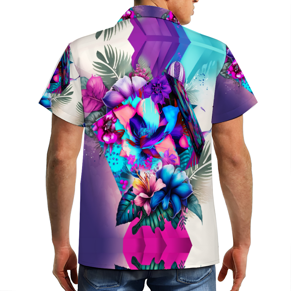 Cube of Flowers Men's Short Sleeve