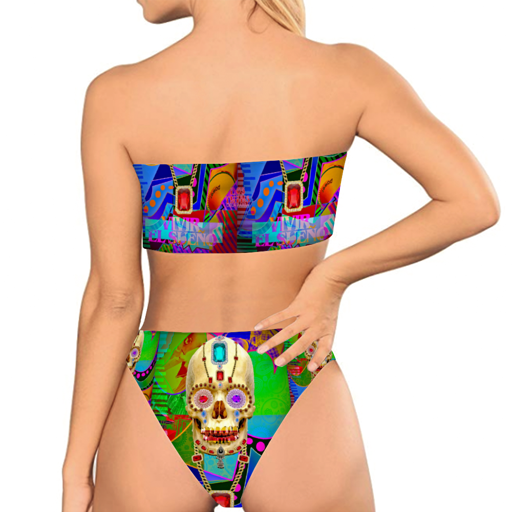 Vivir El Sueno Women's Bandeau Bikini 2-piece Swimsuit