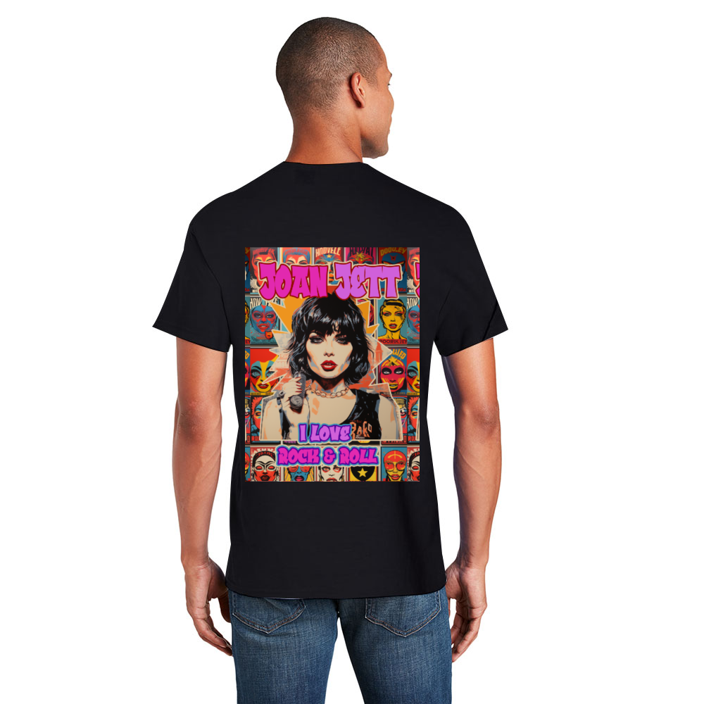 Joan Jett Dedication Custom Unisex Cotton T-shirts Gildan 5000 Short Sleeve Casual Loose Shirts Tees