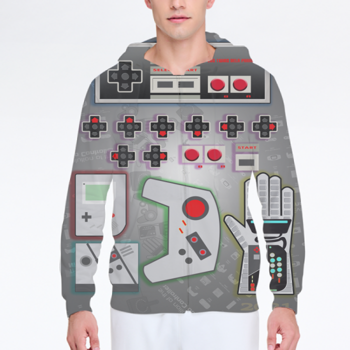 Men's Sporty Hooded Long Sleeve Cardigan