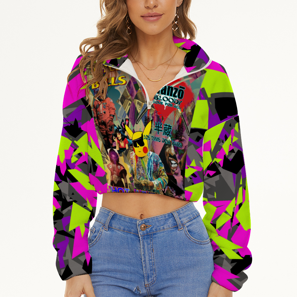 Kill Bills Camo Women's Short Flannel Jacket