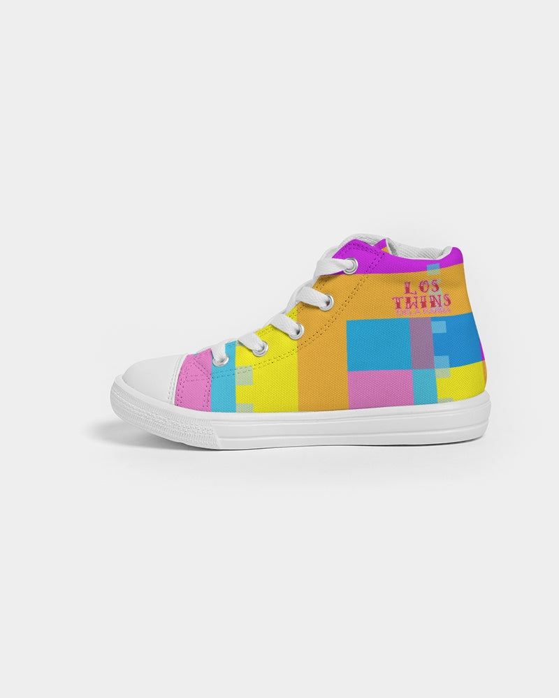 Pink Sunset Kids Hightop Canvas Shoe