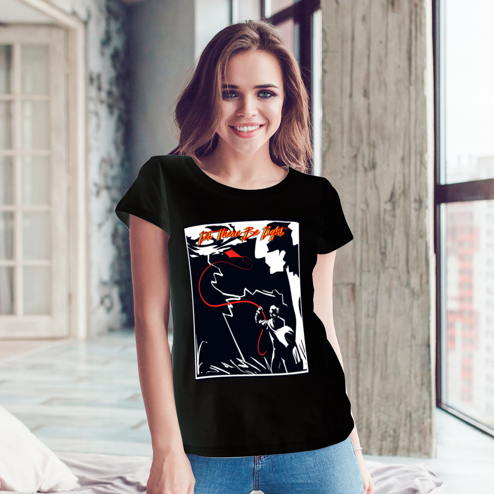 Let There Be Light T-Shirt Front and Back Print DTG | Gildan HA00