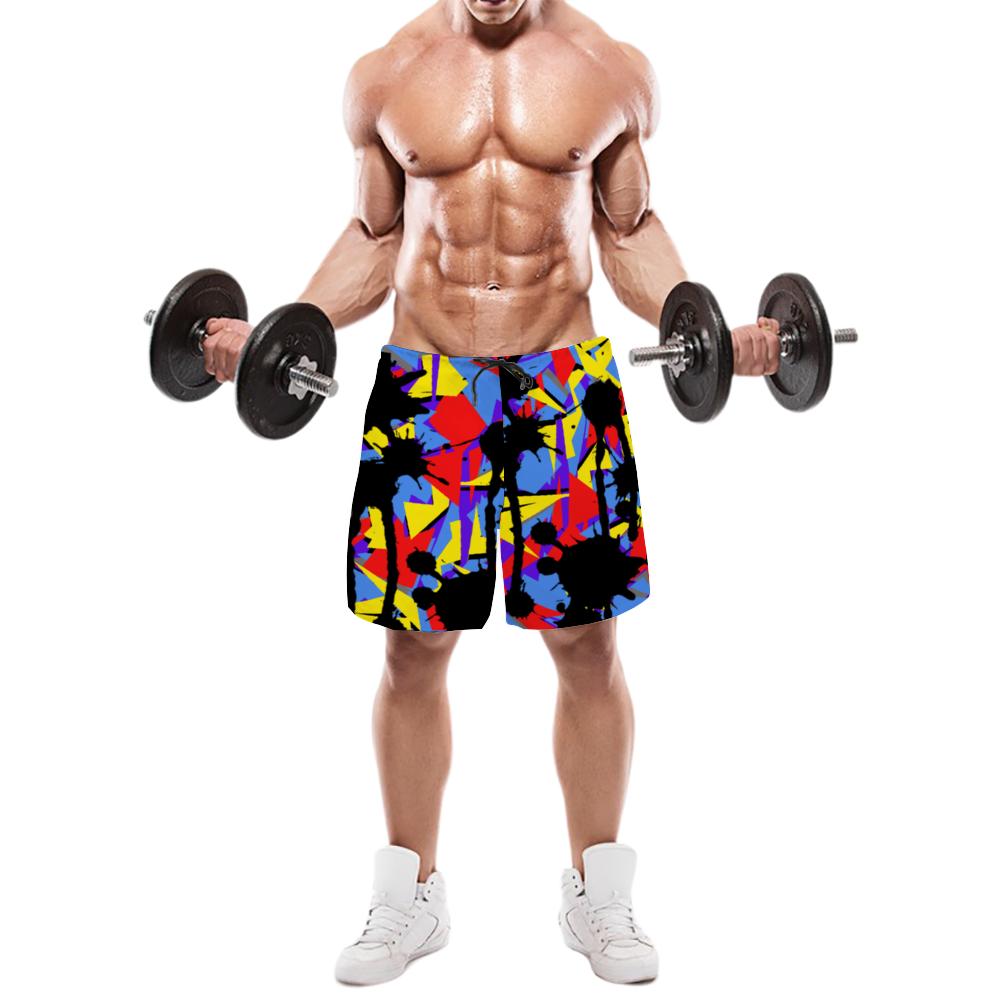 Digital Camo Beach Shorts with Mesh Lining