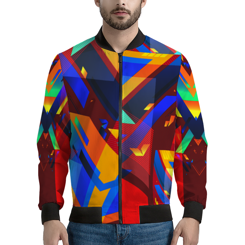 Super Funky Fresh Slim Fit Thin Lightweight Bomber Jacket with Zip