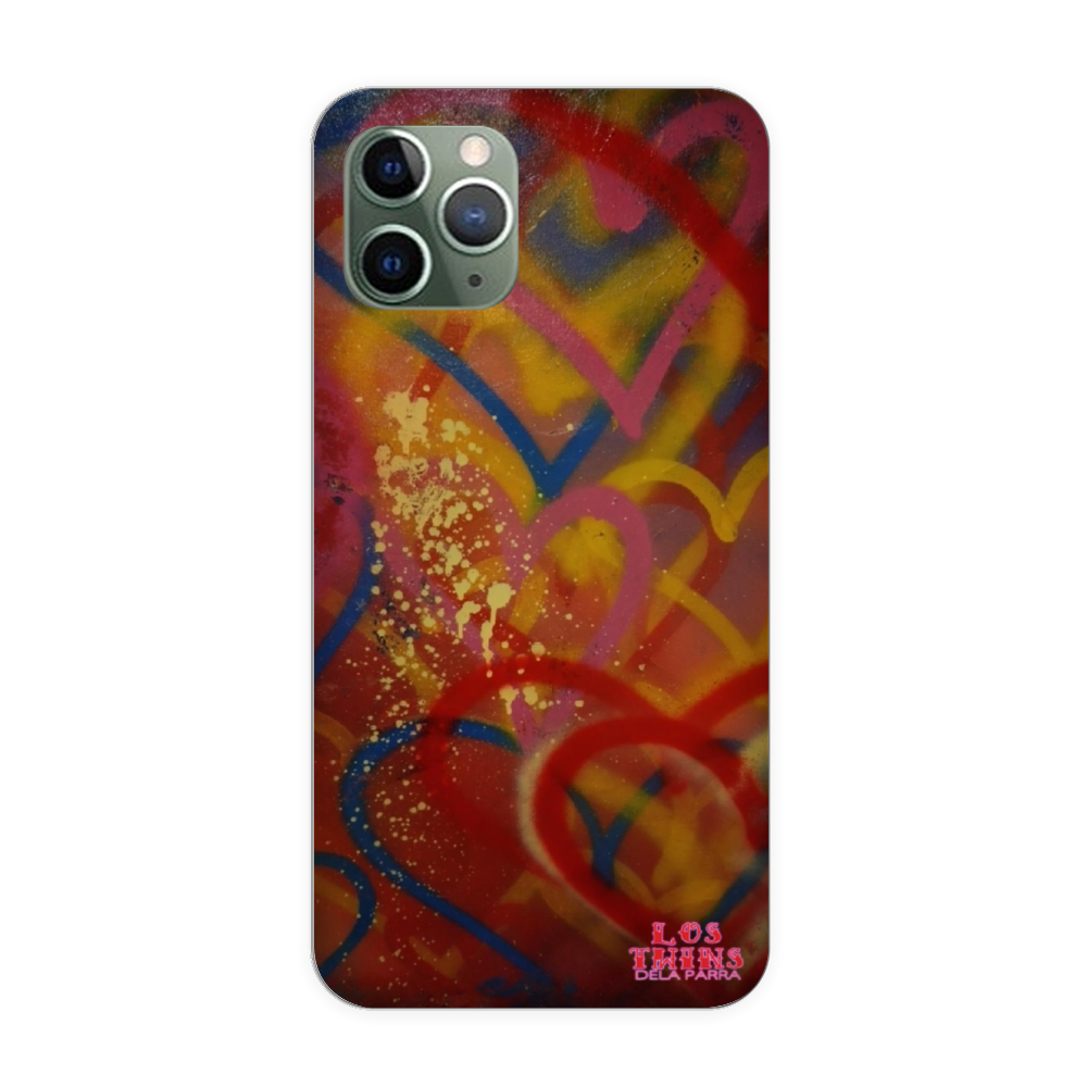 Graffiti Hearts Apple iPhone 11 Pro Soft TPU/Glass Phone Case