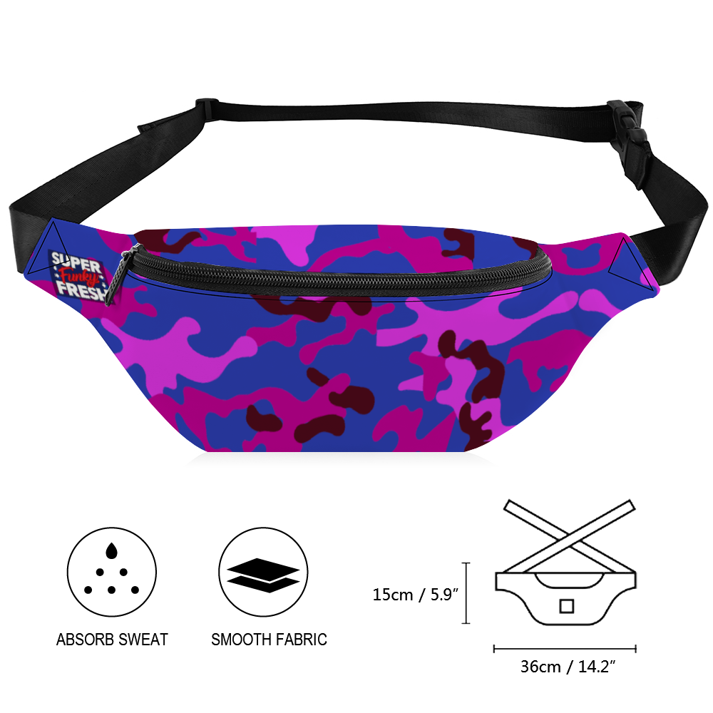 Super Purp Camo Waist Bag Chest Bag