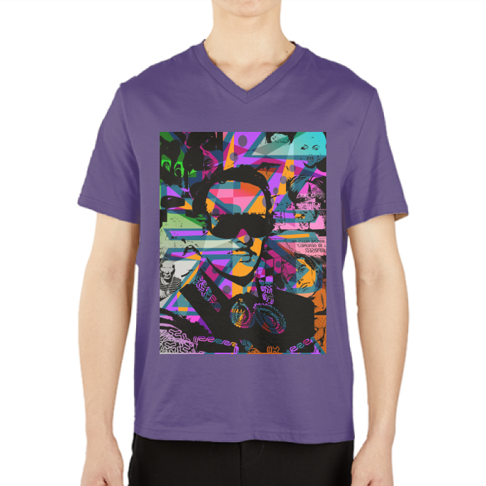 Infante DeLa Parra Men's Casual V-Neck Short Sleeve T-Shirts