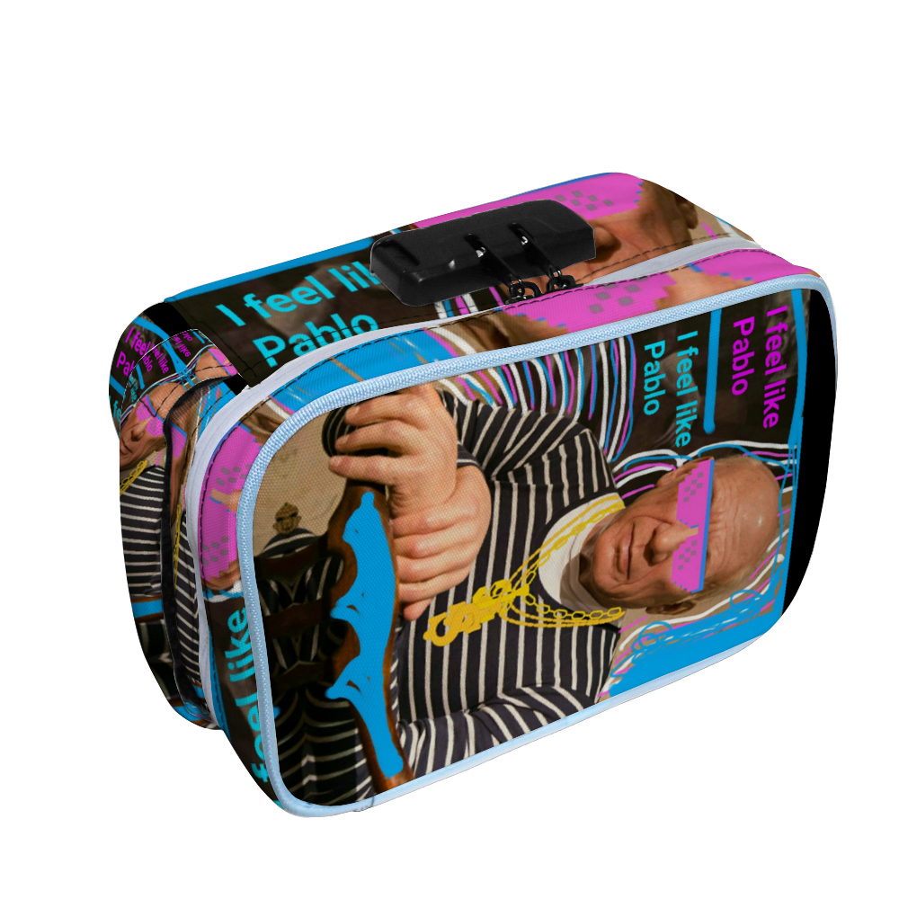 I Feel Like Pablo Combination Lock Active Charcoal Cigar Bag Zipper Closure