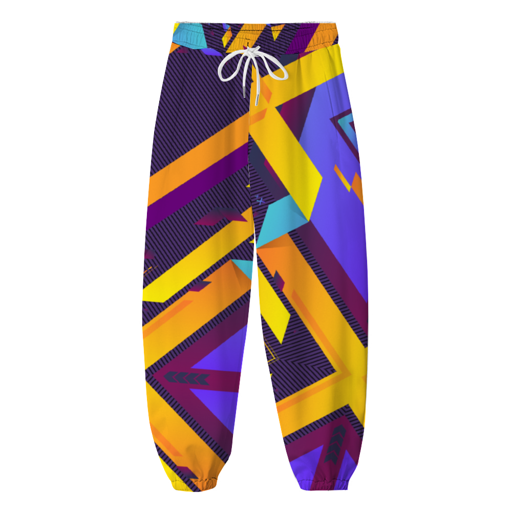 Fractual Fresh Purple Power Long Casual Baggy Jogger Pants