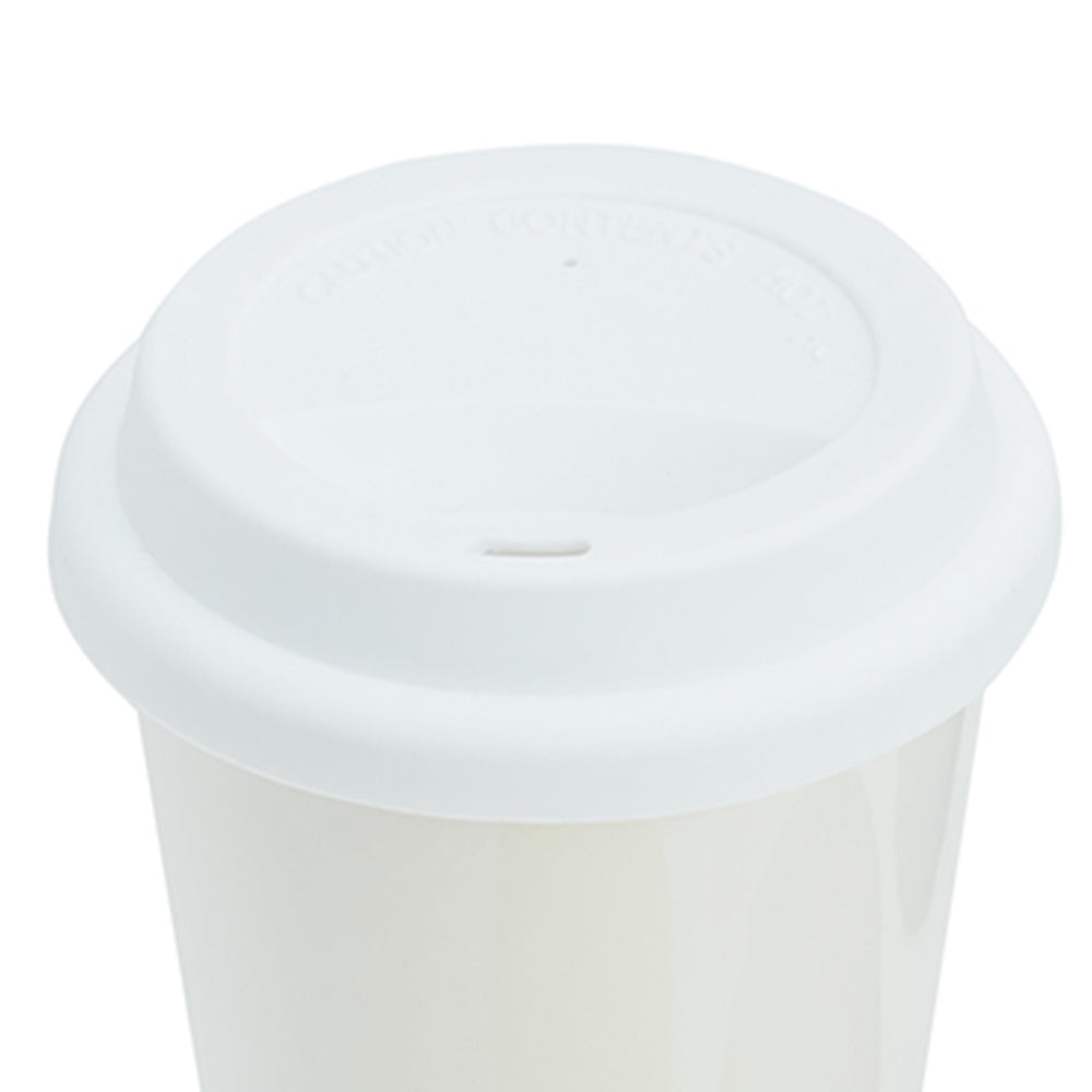 Las Marijuanas Ceramic Coffee Mug with Silicone Lid 11oz