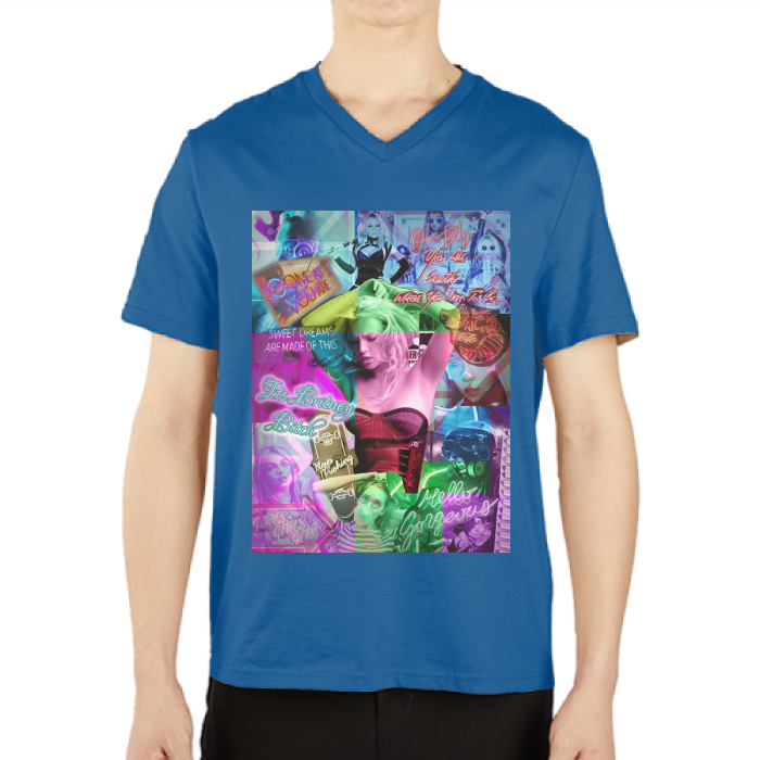 Britney Bitch Casual V-Neck Short Sleeve T-Shirts