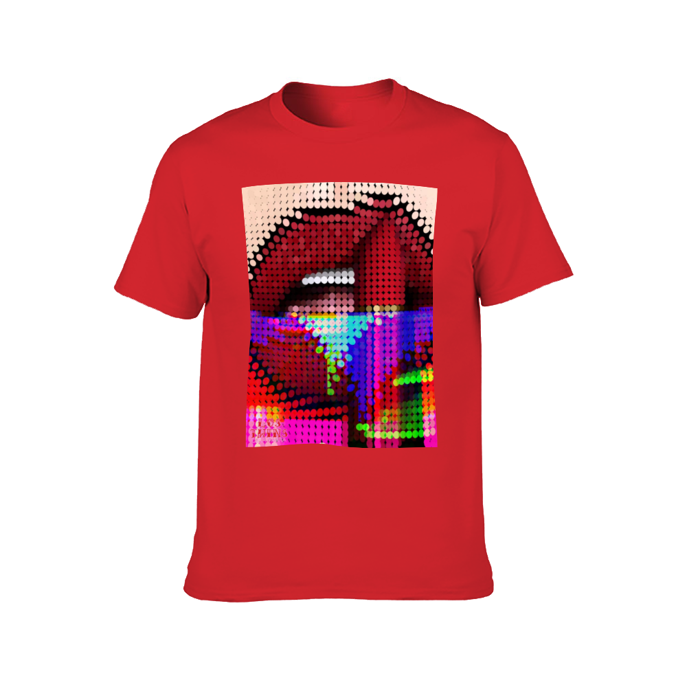 Digital Lipstick Multicolor T-Shirt DTG | Gildan HA00