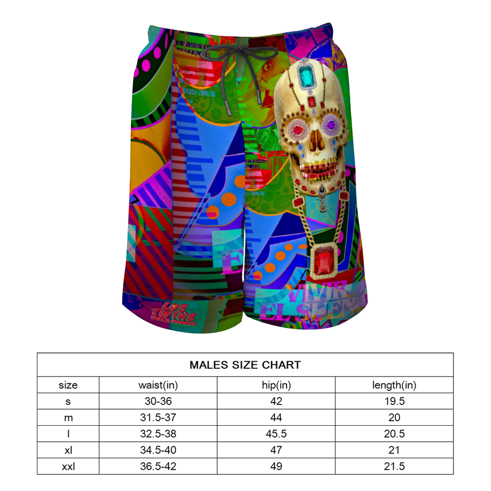Vivir EL Sueno All Over Print Men's Quick Drying Swim Trunks Beach Shorts with Mesh Lining