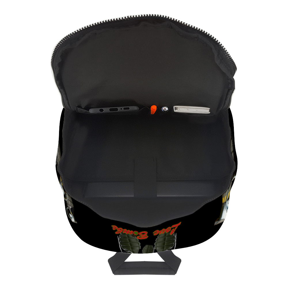 Love Bombs Full Print Backpack Travel Laptop Backpack
