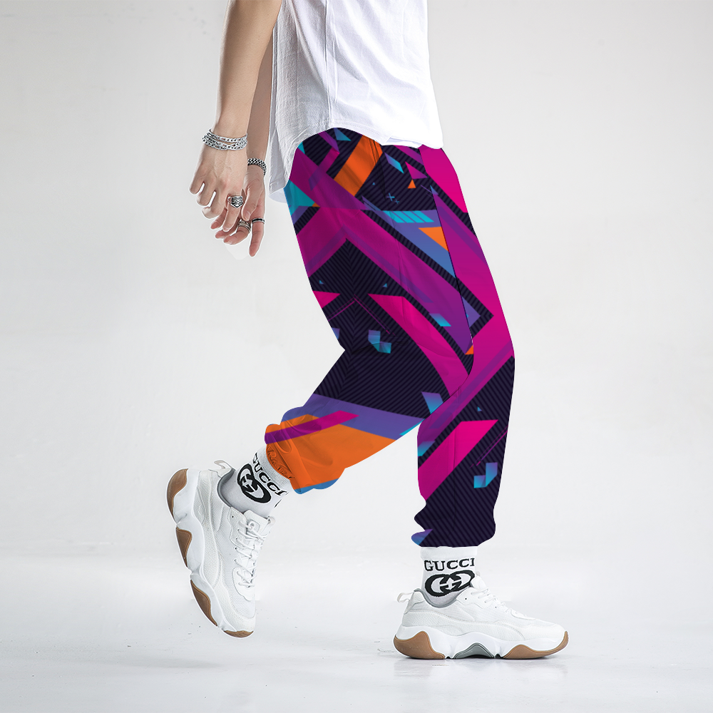 Purple Power Long Casual Baggy Jogger Pants