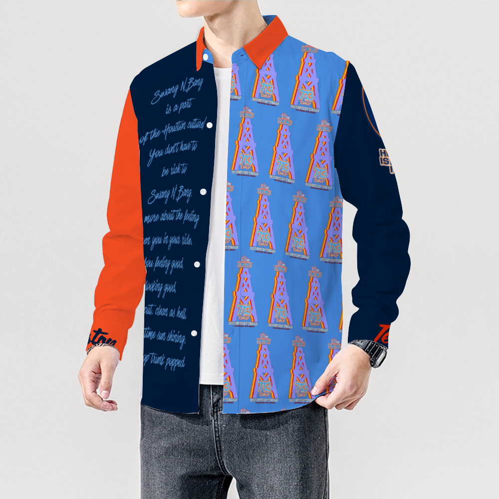 Houston Fan Shirt All Over Print Long Sleeves