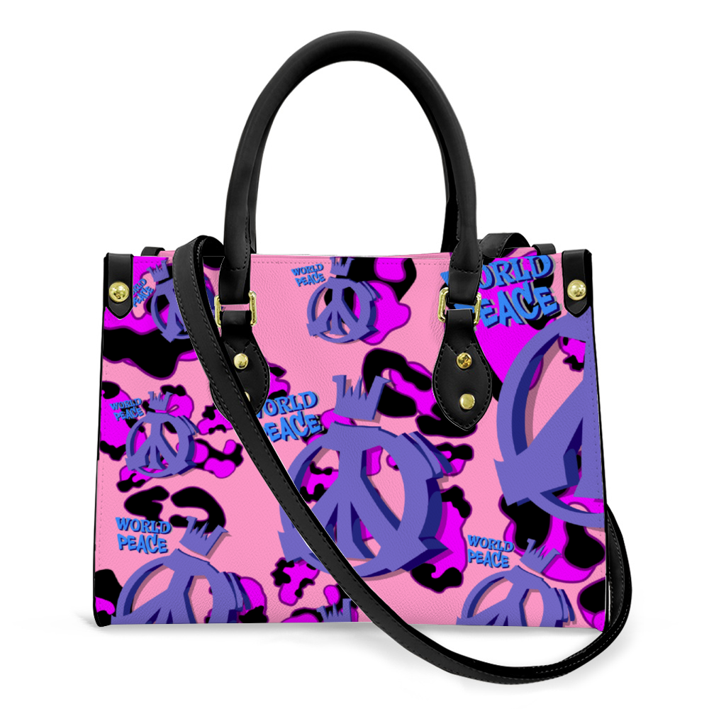 World Peace Women's Vegan Leather Handbag Custom Bag