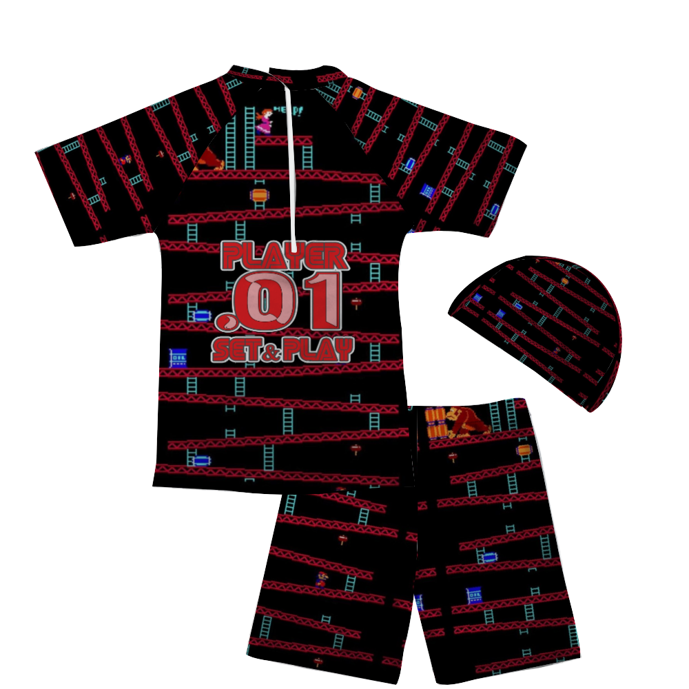 Kids Beach Shorts Three-Piece Swimwear