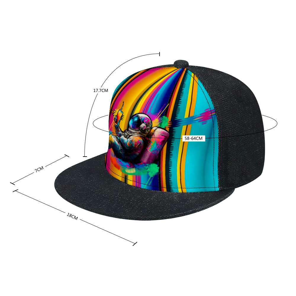 Serape Space Walker Black Denim Baseball Hat