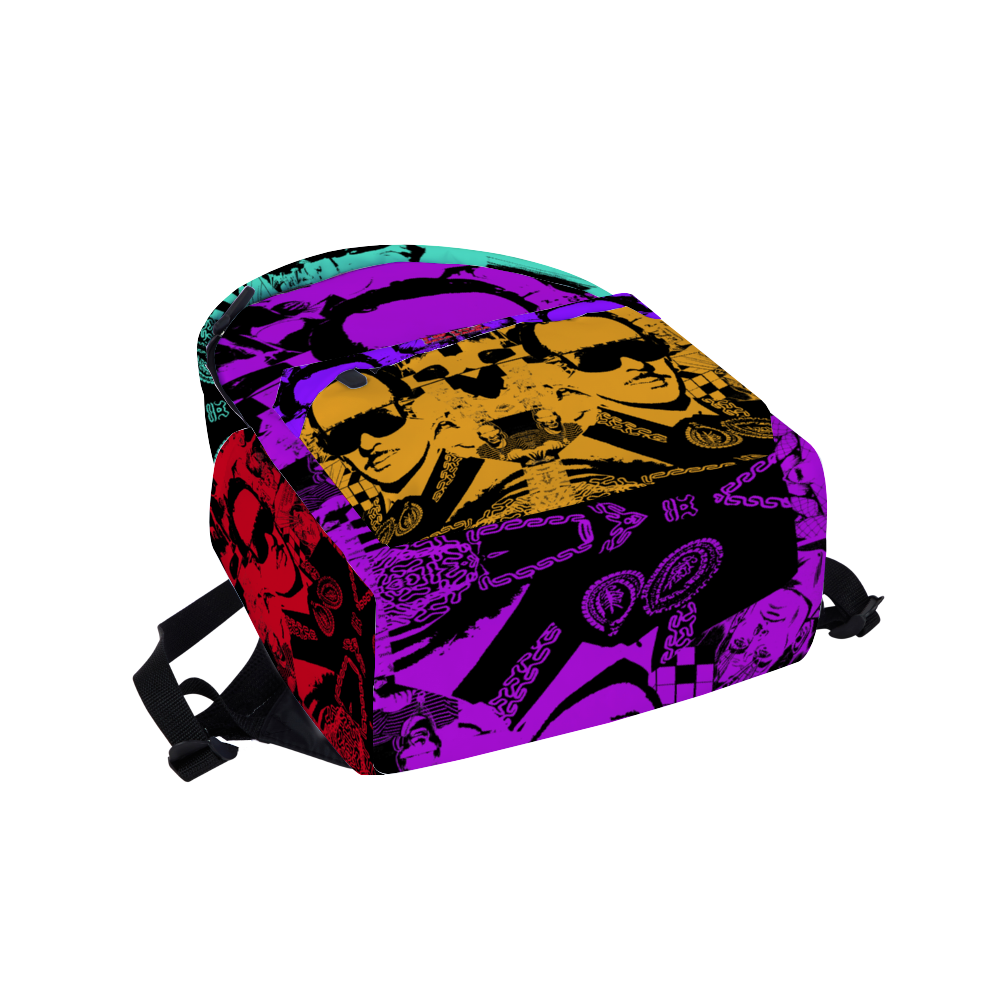 Dela Parra Graffiti Zippered Travel Backpack 14" x 18" x 4" Schoolbag