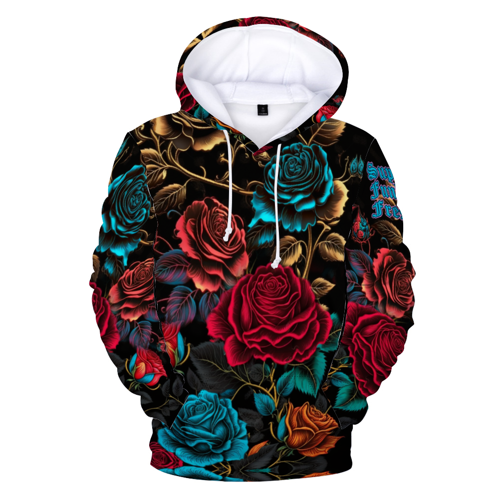 Gold and Roses Hoodie w/pockets