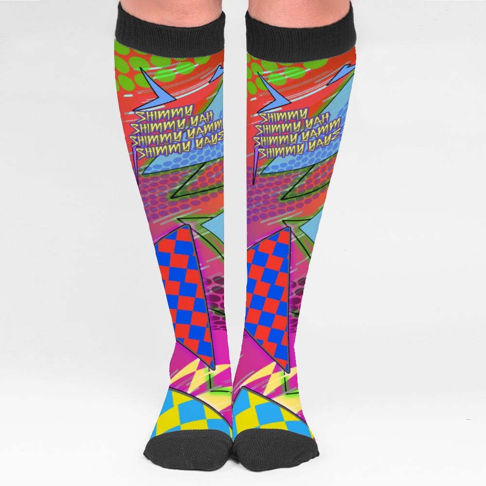 Shimmy Shimmy Over-calf Polyester Socks