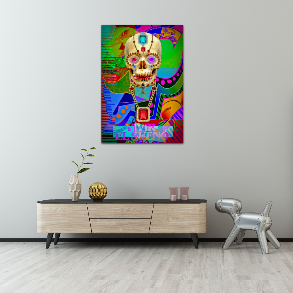 Vivir El Sueno Framed Canvas Print 22" x 31"