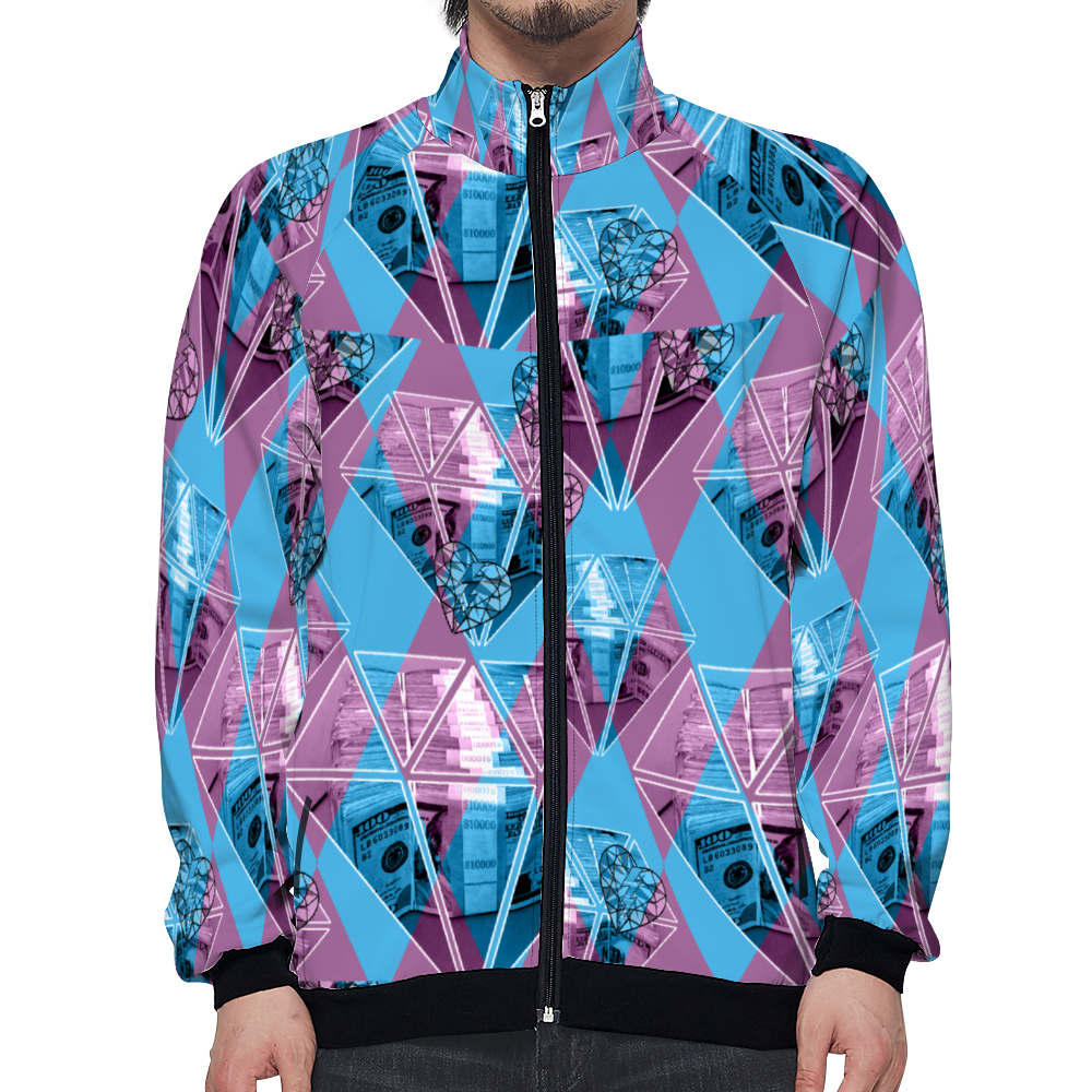 Las Maria Juanas Slim Fit French Terry Baseball Jacket