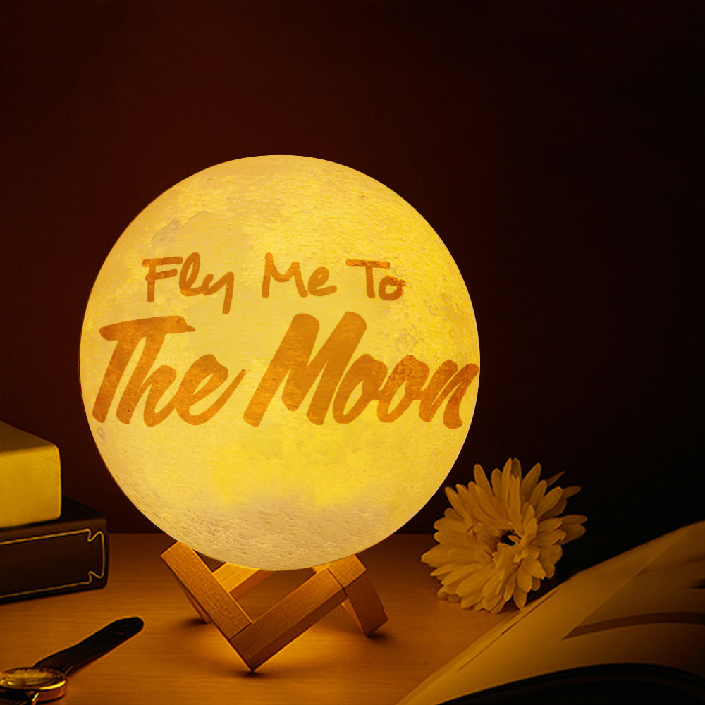 To The Moon Dual-Color 3D Printing Lunar Lamp