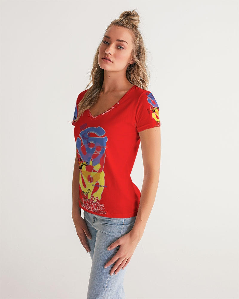 Old Blue Women's V-Neck Tee