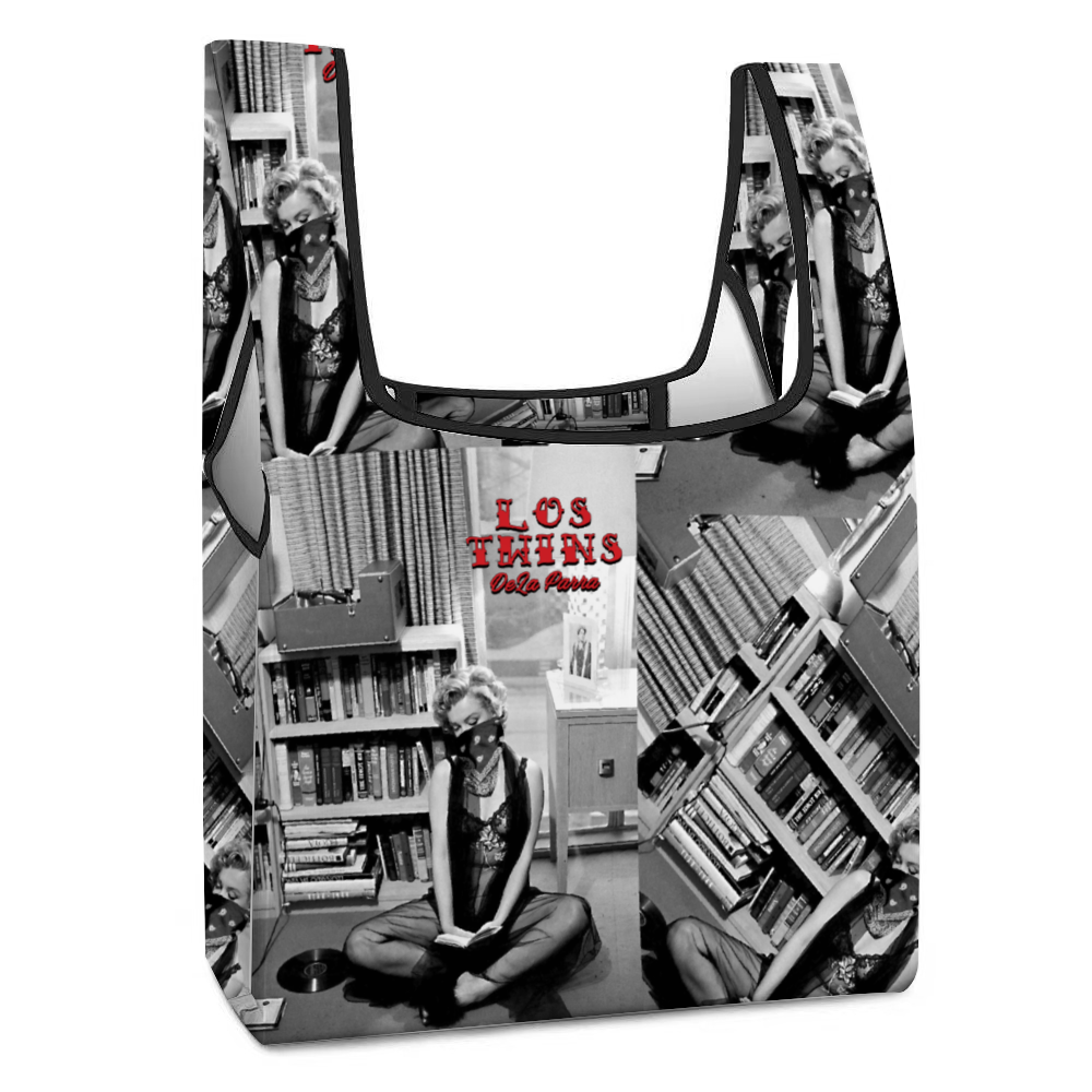Mariajuana Monroe Black and White 16.5" Portable Eco Shopping Bag Recyclable Sack