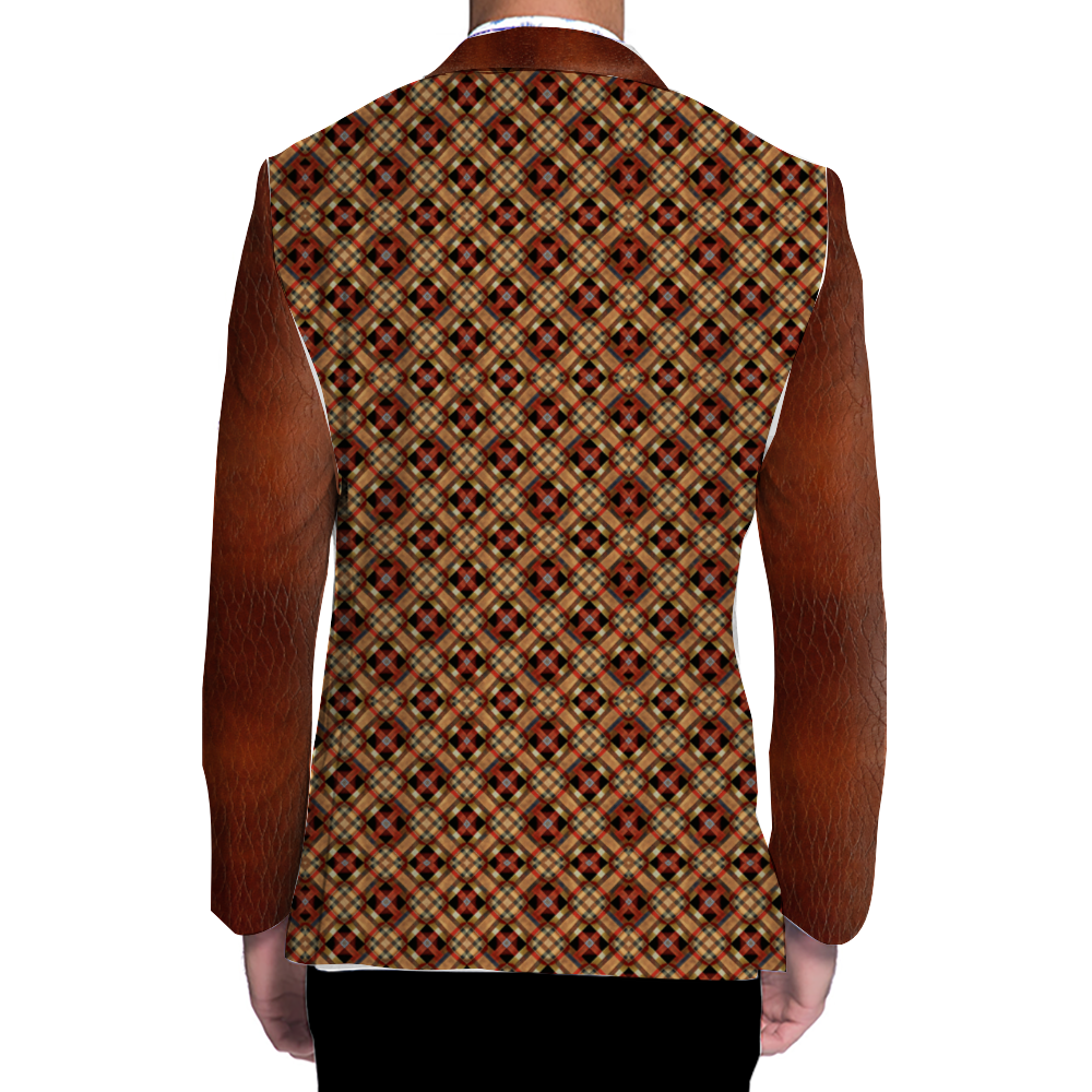 Cowboy Pattern Vintage Casual Suit Blazer Coat Fashion Light Coat
