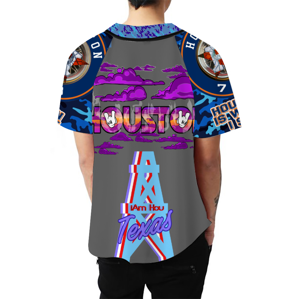 I Am Hou Unisex All Over Print Baseball Jersey Sports Jersey