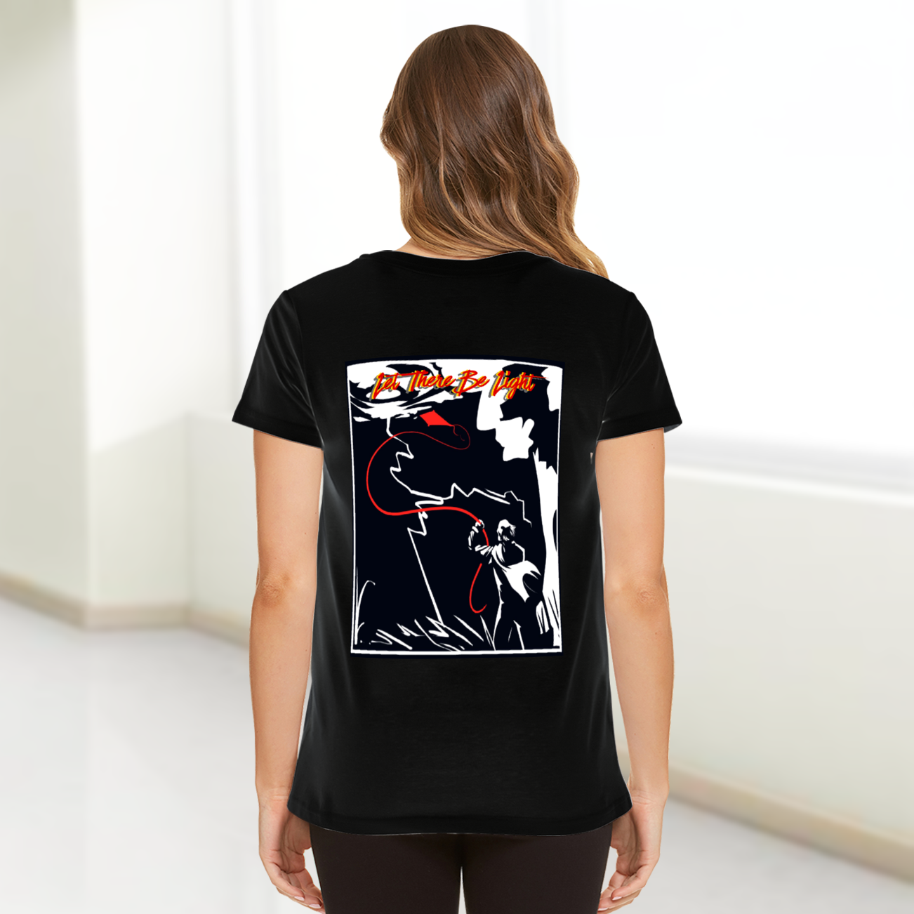 Let There Be Light T-Shirt Front and Back Print DTG | Gildan HA00