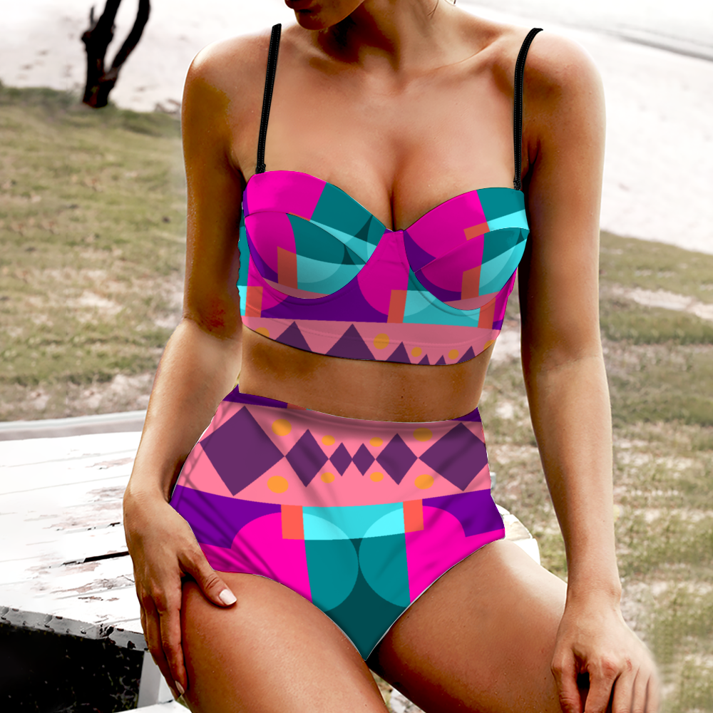 Sunset Women's High Waist Two Piece Swimsuit