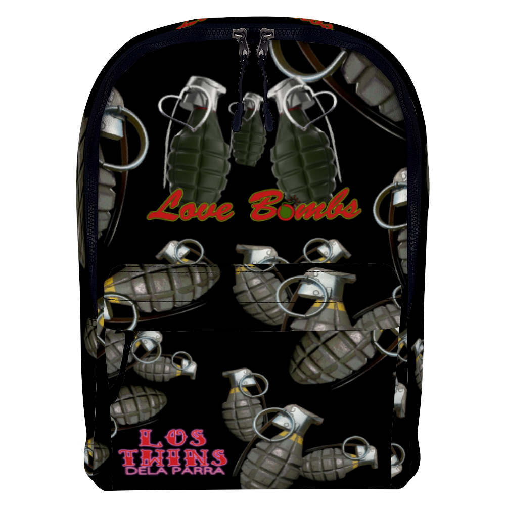 Love Bombs Full Print Backpack Travel Laptop Backpack
