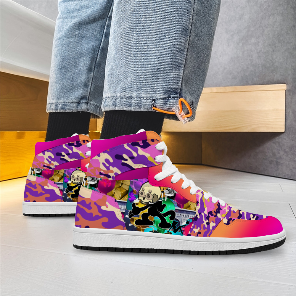 Canetloupe Camo Sneakers with Double Trouble Basketball Sports Shoe