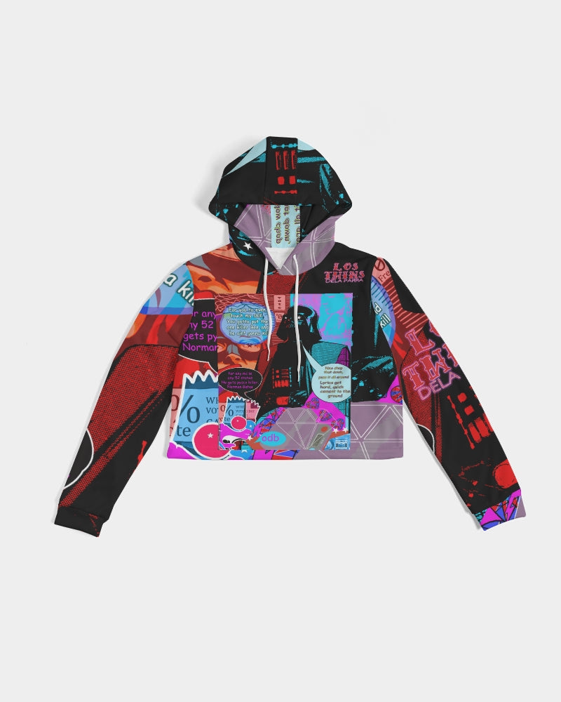 Old Dirty Darth Glitch Women's Cropped Hoodie