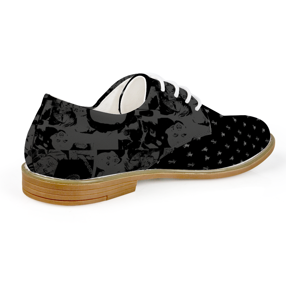 Vegan Leather Men's Poster Art with Cactus Dots Business Casual Shoes