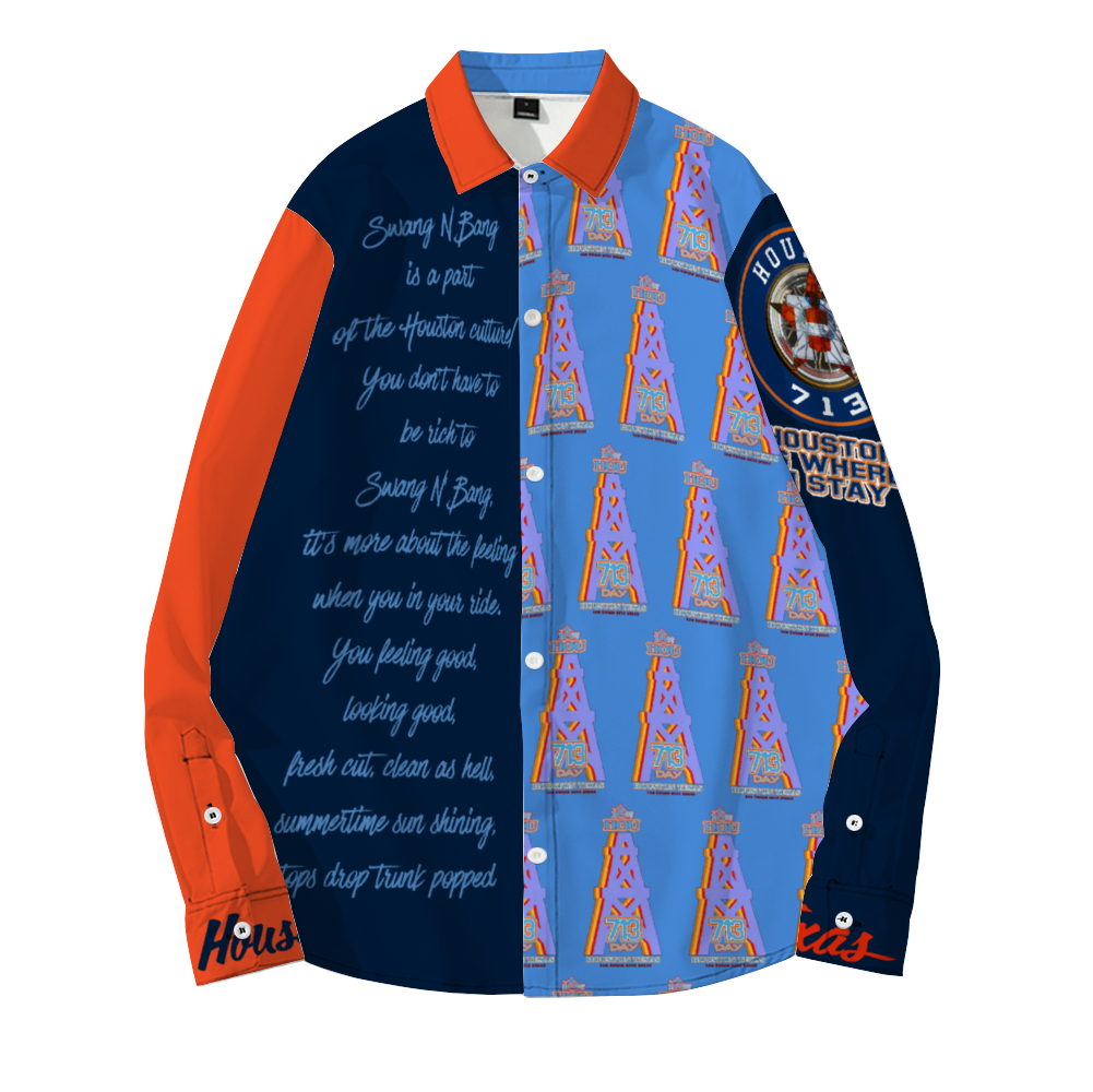 Houston Fan Shirt All Over Print Long Sleeves