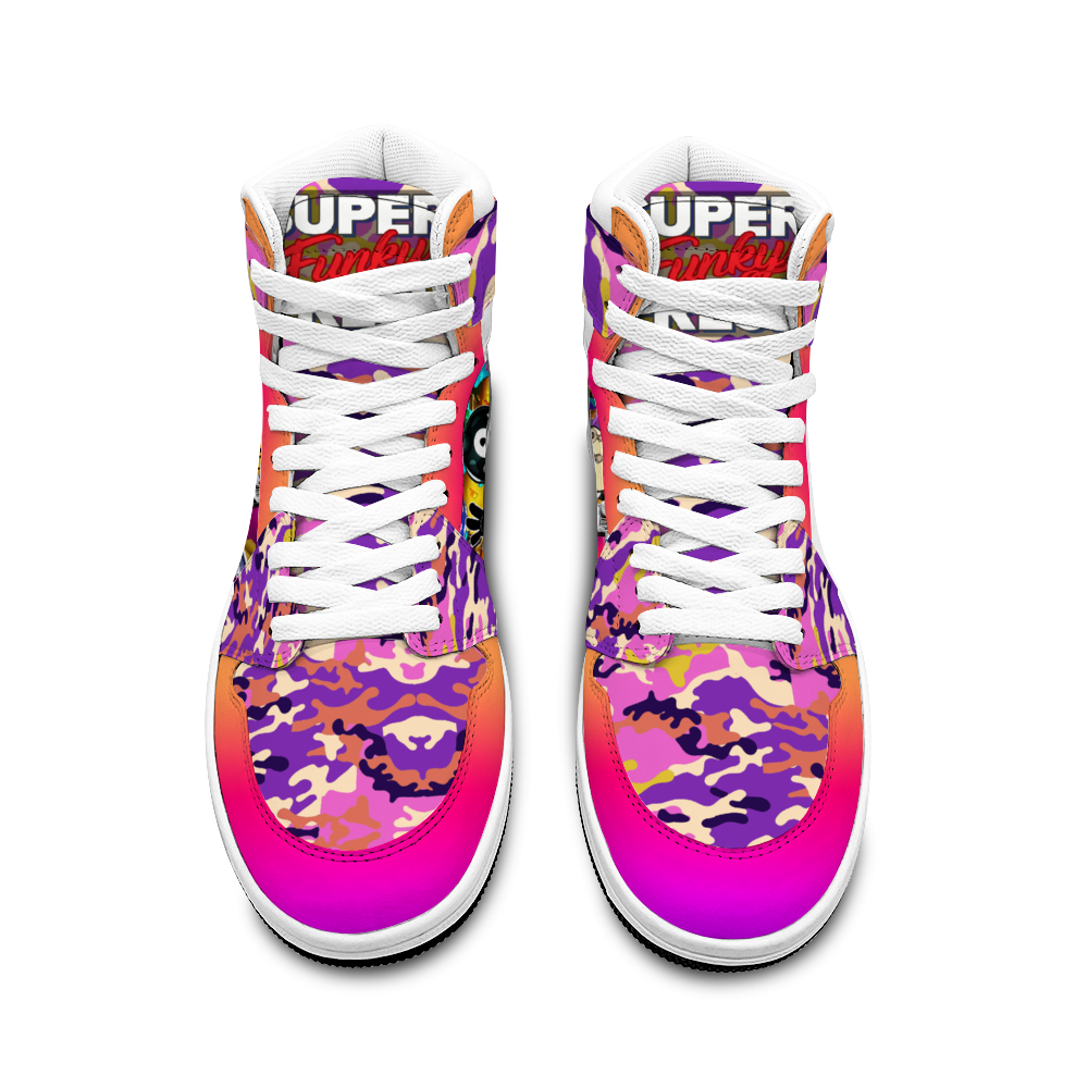 Canetloupe Camo Sneakers with Double Trouble Basketball Sports Shoe