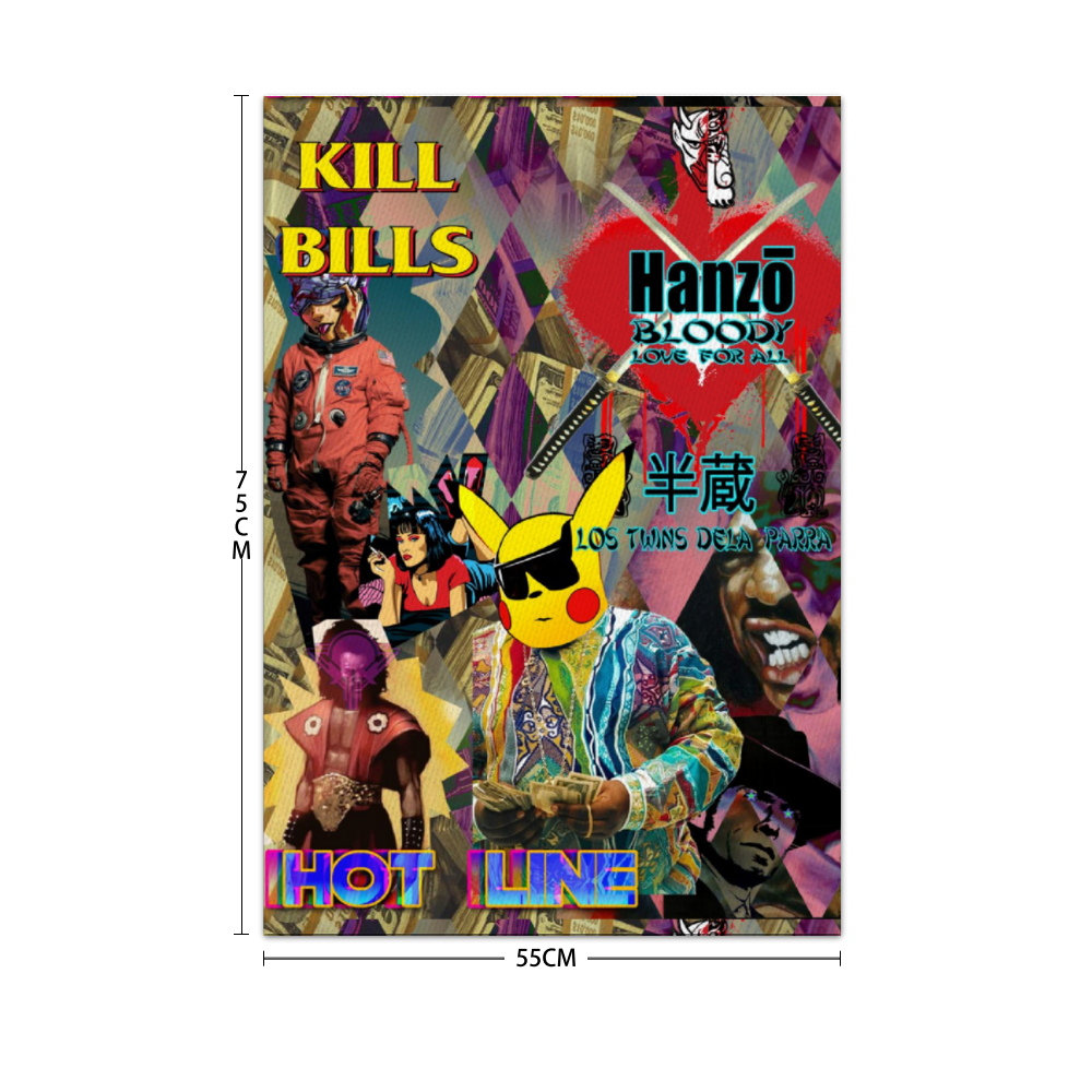 Limited Kill Bills Framed Canvas Print 22" x 31"